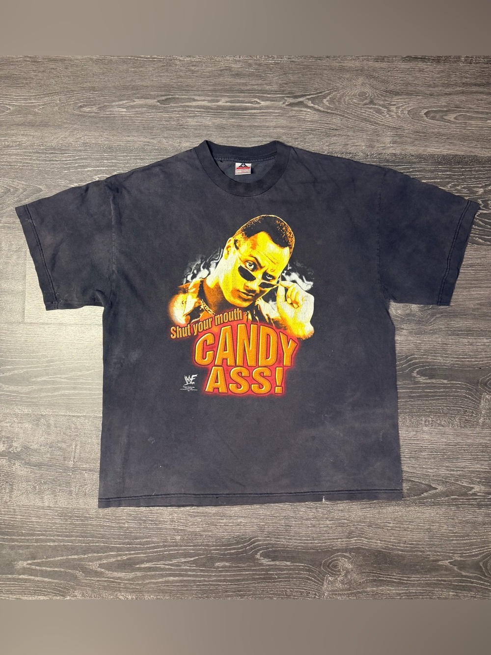 Vintage 1997 WWF The Rock Candy Ass Double-Sided T-Shirt XXL